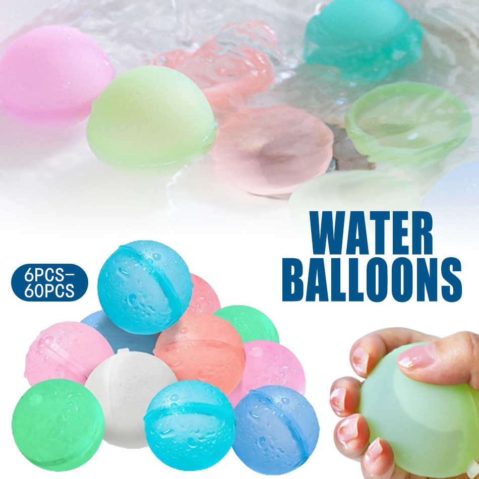 Kids Outdoor Water Play - 6-60P Nuovi Palloncini d'Acqua Riutilizzabili, Palloncini