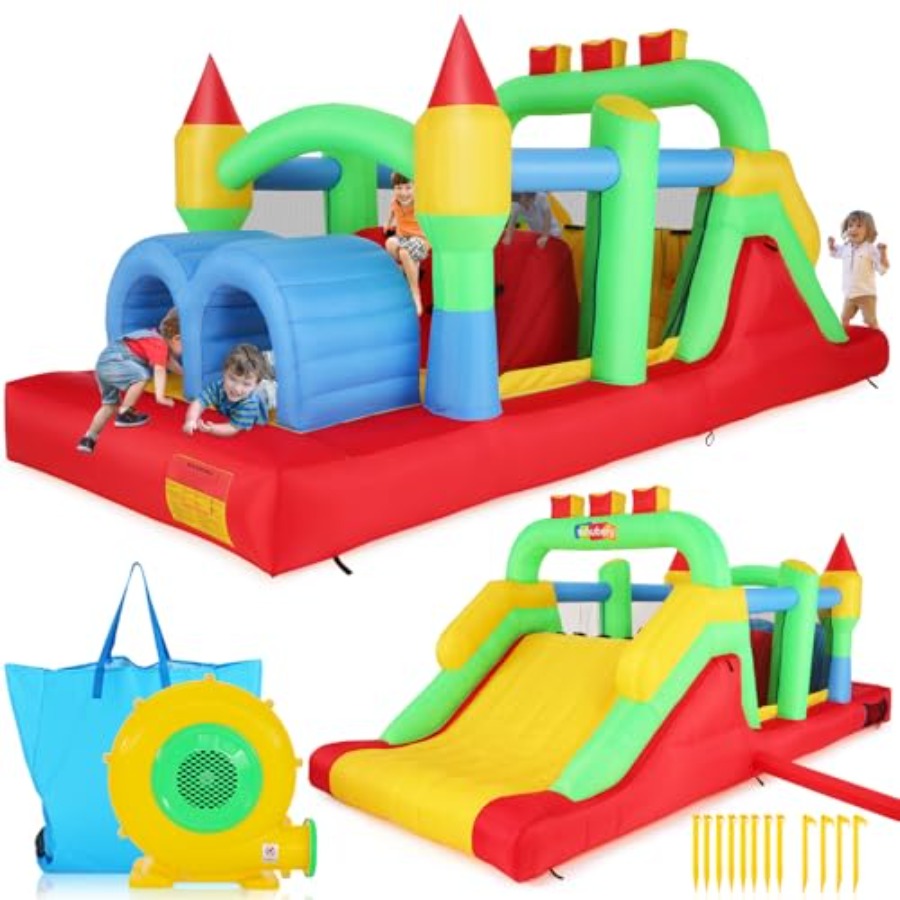 Kids Outdoor Inflatable - Percorso a ostacoli gonfiabile da esterno