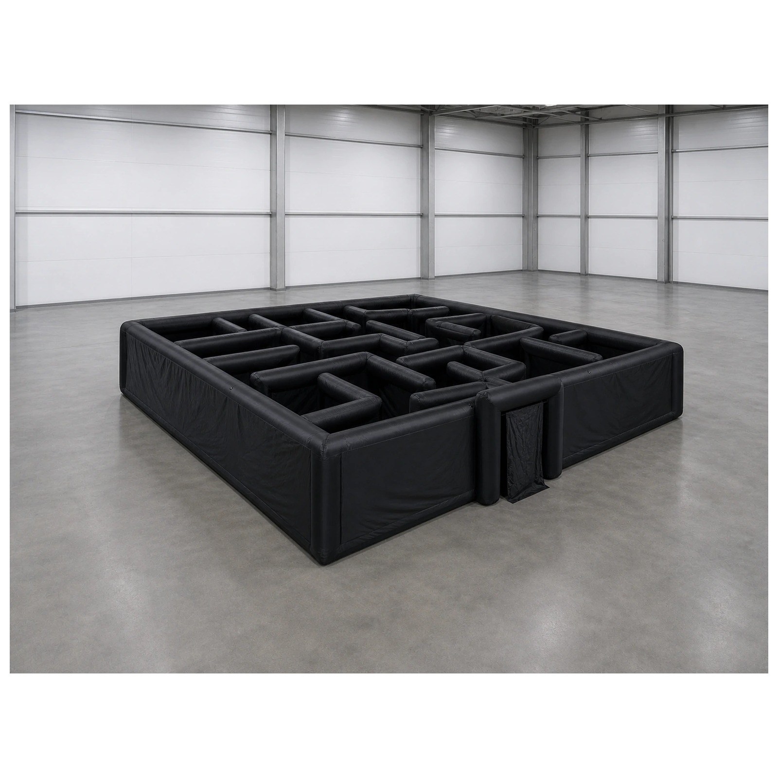 Kids Outdoor Inflatable - Grande Labirinto Gonfiabile Nero Liscio 12X12m