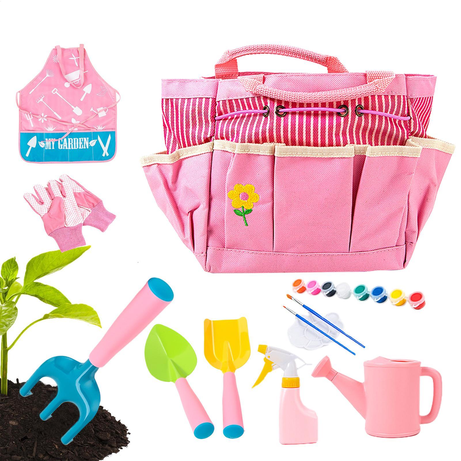 Kids Outdoor Yard Tools - Kit da giardinaggio per bambini, giocattoli