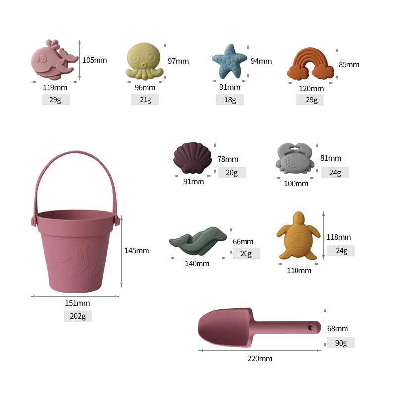 Kids Outdoor Nature Play - Set di Giocattoli da Spiaggia per