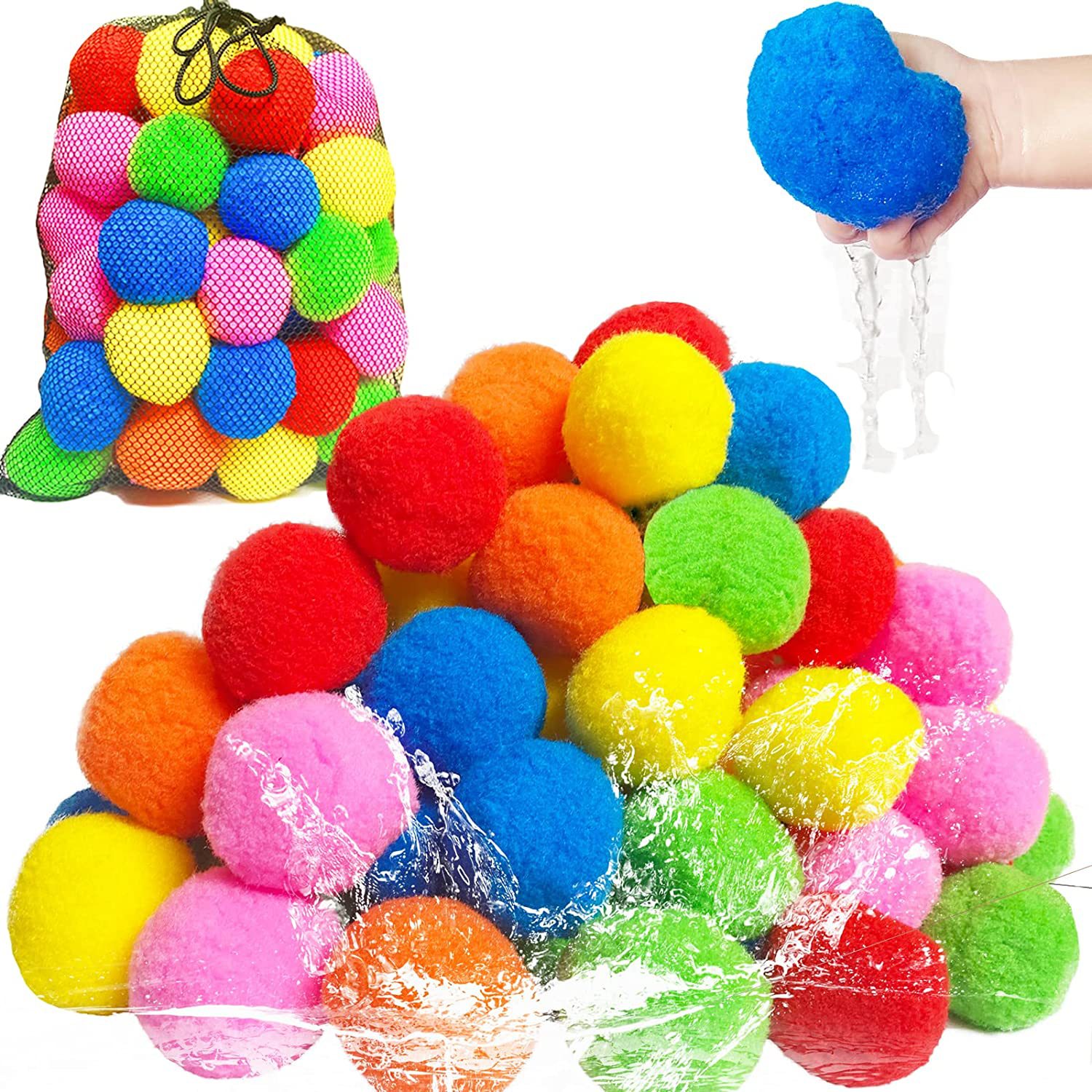 Kids Outdoor Water Play - 12/30/60 pezzi palloncini d'acqua riutilizzabili in