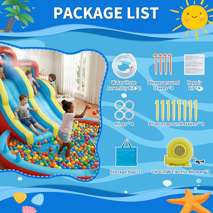 Parco acquatico gonfiabile 8-i - Kids Outdoor Inflatable recensione e prezzo