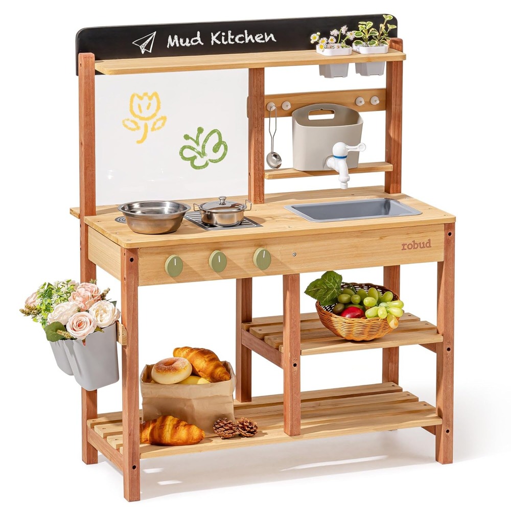 Cucina in Legno per Bambini co - Kids Outdoor Mud Kitchen recensione e prezzo