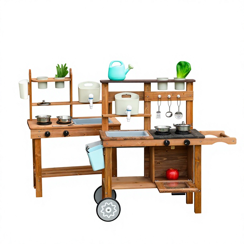 Cucina di Legno Montessori per - Kids Outdoor Mud Kitchen recensione e prezzo