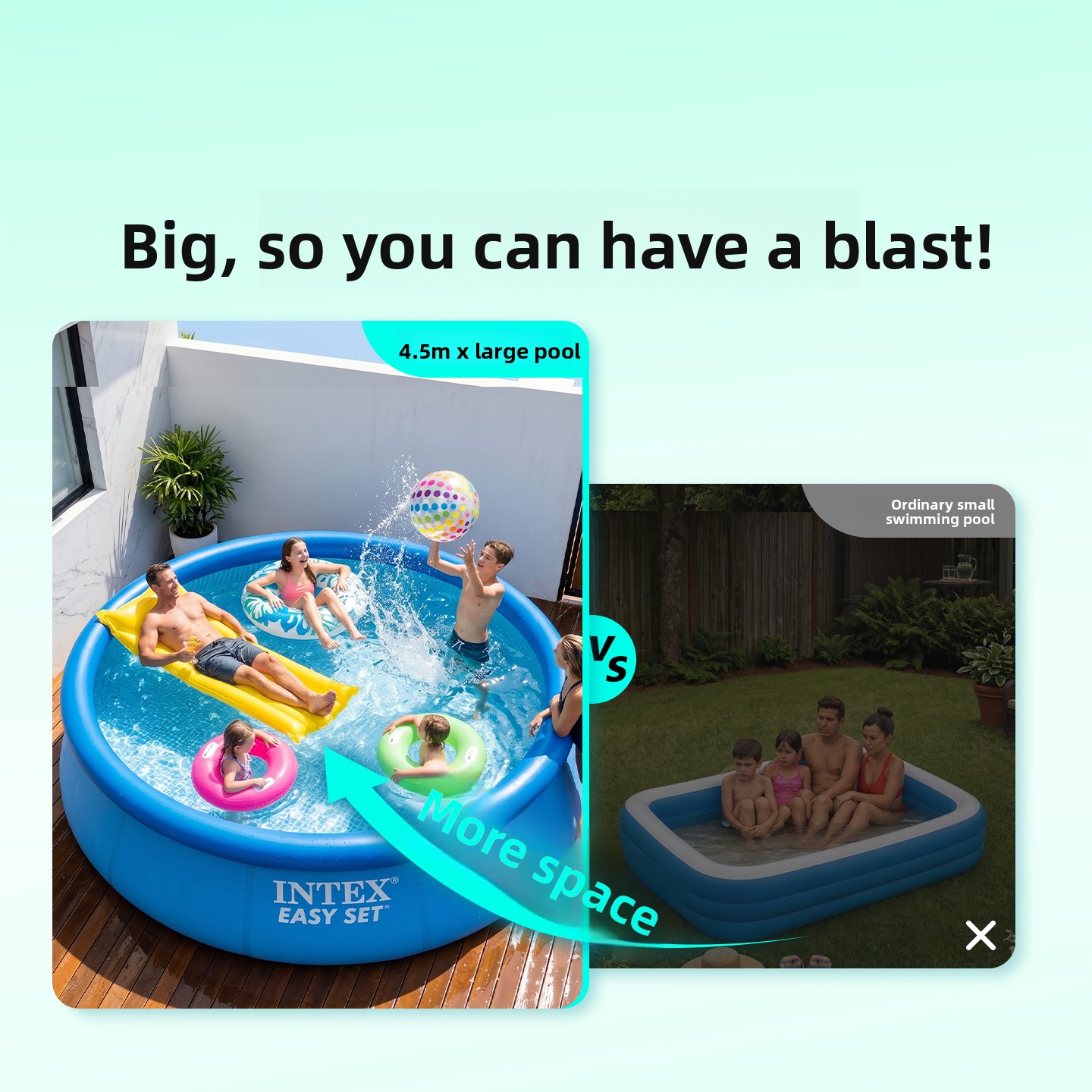 Piscina gonfiabile familiare d - Kids Outdoor Water Play recensione e prezzo