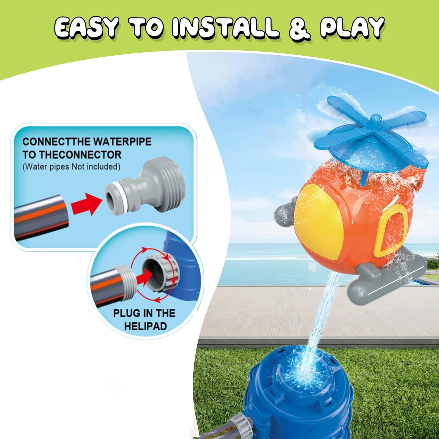 Elicottero Sprinkler Acqua Gio - Kids Outdoor Yard Tools recensione e prezzo